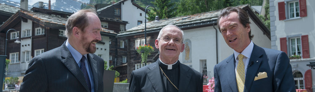 HI and RH The Archduke Rudolf of Austria, His Eminence Cardinal Tauran and Christopher Wasserman