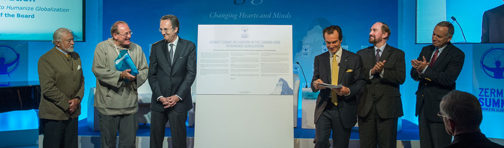 Zermatt Summit Declaration on the Common Good to Humanize Globalization
